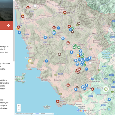 mapa przewodnik dla fotografów Toskania
