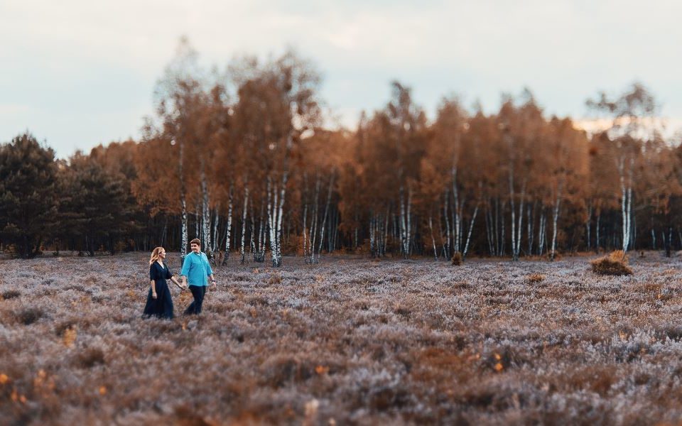 zakochani wrzosowisko fotograf łomianki